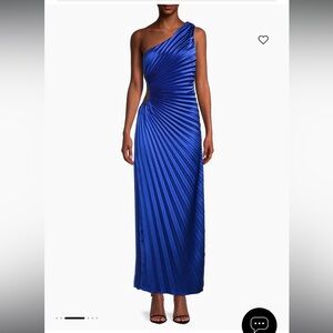 Chic One-Shoulder Blue Dress